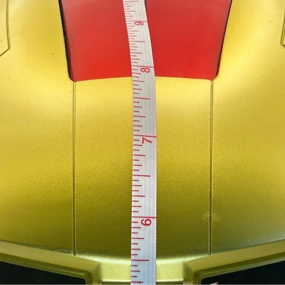 Marvel Ironman Helmet LED Light Up Eyes Foam Liner Push Button Opening Front - Picture 11 of 16